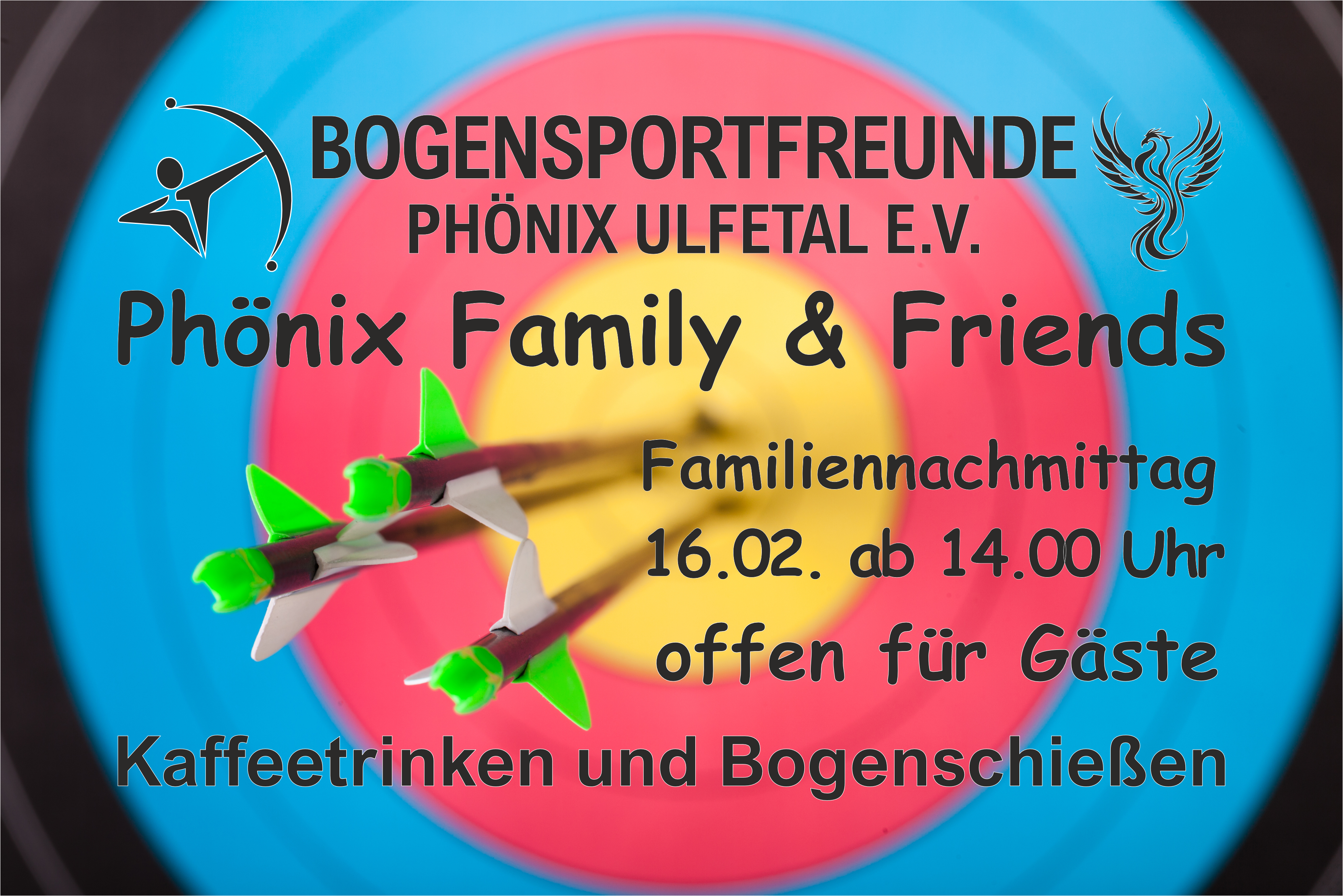Familiennachmittag - Kaffee trinken und Bogenschießen für die ganze Familie